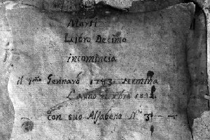 A.P.L. Frontespizio Registro dei morti dal 1783 al 1832