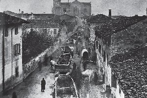 Fossalta di Portogruaro, 28.11.1917. Avanzata di un reparto del genio-pionieri