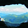 Monte Zermula - Vista della Valle da una caverna