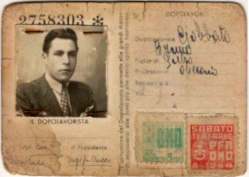 Il dopolavorista Franco Gobbato di Pietro