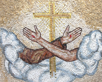 Mosaico emblema Ordine dei Frati minori