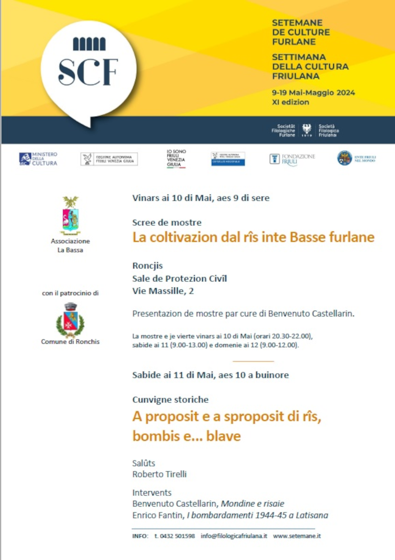 locandine setemae furlane a Roncjs 2024