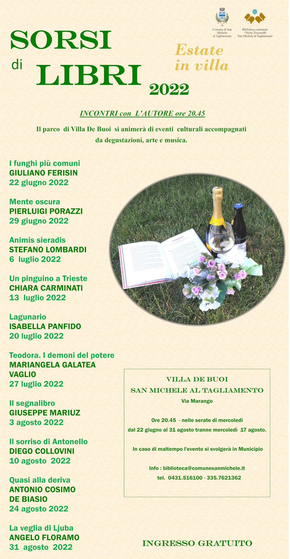 Edizione 2022 di 'Sorsi di Libri' San Michele al Tagliamento