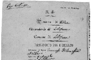 A.C.L. Passaporto italiano del primo sindaco di Latisana Tommaso Tommasini