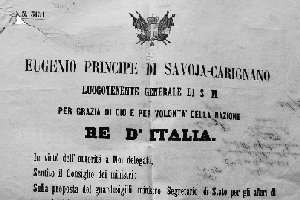 Decreto di abolizione della pena corporale col bastone per gli uomini e colle verghe per le donne