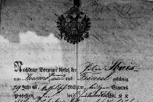 Congedo dalle carceri di Germania di Pietro Sbaiz, anno 1852.