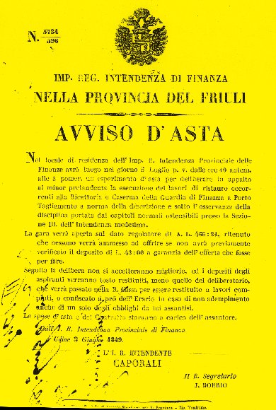 Avviso Asta Restauro