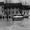 Piazza delle Poste inondata dal Tagliamento