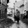 Via Vittorio Veneto dopo il deflusso delle acque