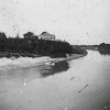 La sponda destra del Tagliamento con vista Villa Ivancich