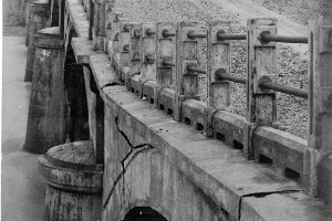 Ponte di Dignano, danneggiato in seguito al cedimento di una pila