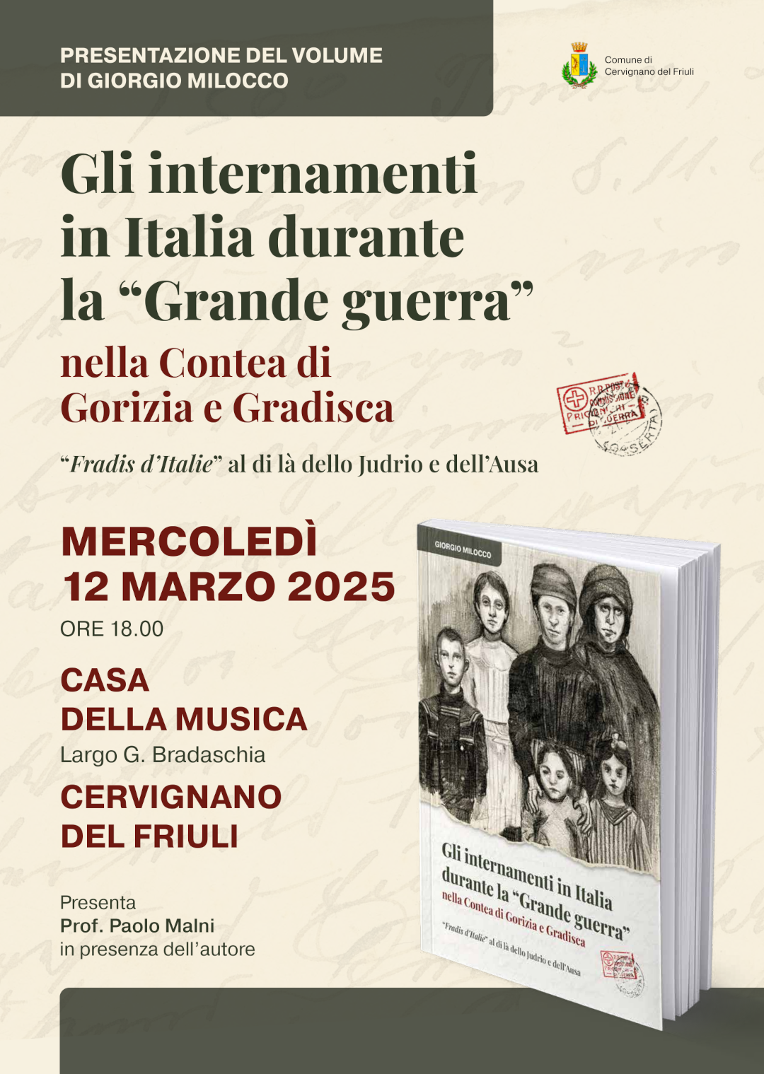 Presentazione libro Gli internamenti in Italia durante La Grande Guerra